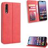 Elubugod Jielangxin Cover per Huawei P20,Custodia in Pelle Custodia per Huawei P20 EML-AL00 EML-TL00 EML-L09 EML-L09C EML-L29 EML-L29C Custodia Case Cover Red