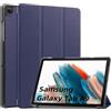 Kepuch Custer Cover per Samsung Galaxy Tab A9 8.7 X115 X110,A11 X130 X135F X135N 2025,PU-Pelle Case Custodia - Blu