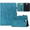 Generico DayQiQiPu Custodia per Samsung Galaxy Tab S2 SM-T710/T713/T715/T719 (8,0 Pollici) Guscio Intelligente Cover magnetica ribaltabile Caso Supporto Motivo fiori di prugno e Auto Wake/Sleep, Blu