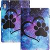 LSPCASA Protettiva Case Per Lenovo Tab M9 9.0 Pollici PU+TPU Materiale Cover Tablet Lenovo Tab M9 Con Slot Per Carte Custodia Tablet Lenovo Tab M9 Zampa di gatto cuore
