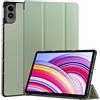 Caweet Custodia per Xiaomi Redmi Pad 2 PRO 12.1 Pollici 2025, Cover Rigida Leggera a Tre Pieghe con Supporto e Funzione di Accensione/Spegnimento Automatico, Verde