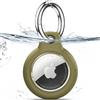 TNSNK Custodia per AirTag Portachiavi, Army Green | Impermeabile, chiusura girevole, antigraffio e antiurto, senza perdita di segnale. Per bici e animali. Materiale: PC+TPU.