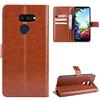 QiongniAN Cover per LG K40S,Custodia per LG LMX430BMW K Series K40S 2019 / LMX430EMW LMX430ZMW LMX430HM Custodia Portafoglio in Pelle Flip Case Brown