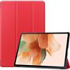 TingYR Cover per Samsung Galaxy Tab S7 Fe Custodia Tablet, Pelle, Supporto Pieghevole, Protezione all-Inclusive, Custodia per Samsung Galaxy Tab S7 Fe.(Rosso)