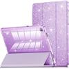 INFILAND Custodia per Samsung Galaxy Tab A11+/A9+11 Pollici (2023/2025),Custodia Protettiva per Tablet con Retro Trasparente e Brillante per Ragazze e Bambini,Auto Wake/Sleep (Viola)