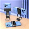 Generic Supporto a clip posteriore, staffa regolabile pieghevole a 360 con fibbia magnetica retrattile, supporto rimovibile per telefono cellulare da tavolo per iPhone 16 15 14 13 14 Pro Max e telefono
