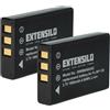 EXTENSILO 2x batteria compatibile con Pentax Optio 550, 750Z, 750, MX4, 450, MX, 555 fotocamera (1800mAh, 3,7V, Li-Ion)