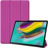 SATURCASE - Custodia per Samsung Galaxy Tab S5e 10.5, in Pelle PU, Pieghevole, con Funzione di accensione/spegnimento Automatico, per Samsung Galaxy Tab S5e 10.5 SM-T720 T725 Purple