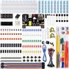 Miuzei Starter Kit Breadboard Set compatibile con Arduino Compreso modulo di alimentazione ponticello cavo resistenza assortimento potenziometro LED diodi Set per principianti elettronica