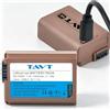 TAVT 2 batterie NP-FW50 da 1500mAh per Sony ZV-E10, A7RII, A7, A7R, A7II, A7S, A7SII, A5000, A5100, A6000, A6300, A6500, A6400, NEX-3N, NEX-5, NEX-6, NEX-7, RX10/ II/III/IV