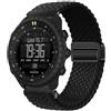 GIOPUEY Cinturini Magnetica Compatibile con Suunto Core 2, Cinturino in Morbido Nylon Intrecciato [Unisex] [Traspirante] - Black