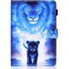 SiriPinfan 10 inch Tablet Custodia - Custodia universale in pelle Custodia Folio Cover Compatible with Fire HD 10, Compatible with Galaxy Tab E 9.6 / Tab A 10.1