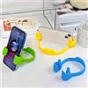 Generic Supporto creativo per telefono, supporto per pollice, scrivania, supporto pigro, digitale, negozio al dettaglio, carino (giallo)