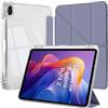 EspZanthic Custodia per Xiaomi Redmi Pad 2 11 Pollice 2025 con Portapenne, 6-in-1 Angoli di Visione Multipli Supporto a Forma di Y, Cover Trasparente Posteriore, Lavanda Viola