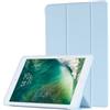 Generic Custodia compatibile con iPad 10,2 2021/2020/2019, per iPad 9a/8a/7a generazione con custodia posteriore trasparente, custodia posteriore trasparente, custodia con funzione di accensione/spegnimento