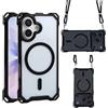 Generic Case XDcase Custodia magnetica antiurto con foro a quattro angoli, cordino non incluso per iPhone 17 (nero)