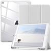 TiMOVO Cover per iPad 9a/8a/7a Generazione 10.2 Pollici - Grigio Chiaro | Con Portapenne, Custodia Protettiva Sottile con Supporto Trifold, Scocca Posteriore Trasparente, Auto Sveglia/Sonno