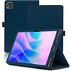 Envibe Custodia per Acer Iconia A14-11MN 14 Pollici, Cover Tablet Acer Iconia A14-11MN, Copertura Protettiva Pieghevole con Supporto per Matita e Cinturino da Polso, Protezione Completa. (Blu)