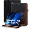 ONETHEFUL Custodia Cover per Samsung Galaxy Tab A6 10.1 2016 (SM-T580/T585) Protettivo Fascia Elastica Supporto in Pelle PU con Auto Svegliati/Sonno Nero