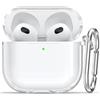 Generic Custodia per AirPods 3, trasparente, in morbido TPU, con angoli rinforzati, antiurto, protettiva, trasparente, per Apple AirPods di terza generazione, per donne e uomini e portachiavi