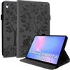 LSPCASA Custodia per Samsung Galaxy Tab S10 FE+(13.1 Pollici) PU Leather Cover Con Slot Per Carte Folio Stand Protettiva Case Tablet Cover per Samsung Galaxy Tab S10 FE Plus -Rosa