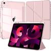 EspZanthic Cover per iPad Air 11 M4/M3/M2/Air 5a/4a/Pro 11 2022-2018 Custodia Rosa | Bumper TPU Morbido Retro Trasparente Supporto a Y Sottile Antiurto Leggero Antiscivolo Casa Scuola Auto Wake Sleep Uso Giorno