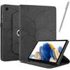 NETANY Rotating Custodia per Lenovo M10 Plus Tablet 3Rd Gen 10.6 Pollice 2022 (Tb-125F/Tb-128F), con penna PU Pelle Flip Cover, Supporto Rotazione 360 Protettiva Cover [Auto Sveglia/Sonno] - Nero