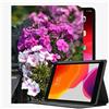 YENDOSTEEN Custodia per iPad Mini 5 2019 7.9 Pollici 5a Generazione,Cover iPad Mini5 con Porta Pencil Supporta,Fotografia di fiori bianchi e viola Cover con Auto Svegliati/Sonno