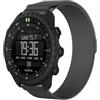 GIOPUEY Cinturini Magnetica Compatibile con Suunto Core 2, Cinturino in Acciaio Inossidabile Intrecciato [Magnetico] - Black