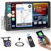 Ohradio Autoradio 1 Din Schermo 7 CarPlay Bluetooth Android Auto | Touchscreen, Radio FM, USB, SWC, MIC, Telecomando, Retrocamera