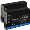 mtb more energy 2x Batteria Compatibile con Fuji NP-95 / Compatibile con Fujifilm Finepix Real3D W1, X30, X70, X100(S/T), X-S1... / Compatibile con Ricoh GXR... vedi descrizione