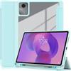 YRH Custodia per Lenovo Idea Tab con portapenne 11 pollici 2025 [Auto Wake/Sleep] Trasparente Back Case per tablet Lenovo Idea 11 [TB336ZU /TB336FU] (celeste)