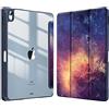 FINTIE Cover per iPad Air 11 M4/M3/M2 (2026-2024)/iPad Air 5a&4a Gen 10,9 | con Portapenne - Sottile Leggero Trasparente Custodia Posteriore con Bordo in TPU, Galaxy
