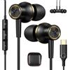 ASKUBSKU Cuffie USB C per Galaxy A36 A56 A17 A37 5G A57 Samsung A55 A35 S26 S25 Pad | Magnetico Stereo Auricolari Tipo C con Filo Mic Cancellazione Rumore In Ear per iPhone 17 16e Pixel 10a 9 Xiaomi POCO X8 Pro