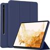 MGUEIAO Cover Compatibile con Samsung Galaxy Tab S7 11, Custodia in Pelle PU Ultrasottile con Supporto Trifold, Retro in TPU Morbido, Antiurto - Blue