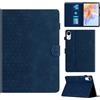 Rosbtib Custodia per Honor Pad V9 2024 11.5 Pollici Modello ROL-W00 con supporto con slot per schede, custodia in ecopelle con motivo a trama esagonale per Honor Pad V9, Blu