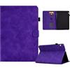 Generico DayQiQiPu Caso per Huawei MediaPad T5 AGS2-W09/W19/L03/L09 (10,1 Pollici) in PU Pelle Chiusura Magnetica Flip Cover Custodie Motivo a Cuori Lettere Con Supporto e Auto Wake/Sleep, Viola