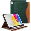 Vkooer Custodia per iPad A16 11. Generazione 2025 / iPad 10. Generazione 10,9 Pollici, Custodia Protettiva con Portapenne, Borsa in Pelle, Cover con Funzione Auto Sveglia/Sonno, Porta Carte, Custodia