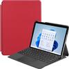 Kepuch Custer Cover per Surface Go 4 2023, Go 3 2021, Go 2 2020, Go 2018,PU-Pelle Case Custodia - Rosso