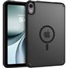 BENTOBEN Custodia per iPad Mini 7 (A17 Pro, 2024)/Mini 6a generazione (2021, 8,3 pollici) [Compatibile con Mag-Safe] Traslucido opaco sottile e antiurto -nero