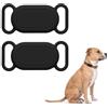 kwmobile Supporto per tracker Bluetooth Samsung Galaxy SmartTag 2 - Custodia in silicone per cane e gatto - Supporto Smart Tag per collare - Set da 1 nero/nero