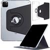 DMaos iPad Pro 11 Zoll 2022 2021 2020 2018 Hülle, iPad Air 5. 2022 4. 2020 10,9 Zoll Hülle, DMaos Slim Magnetic Abnehmbare Smart Cover, faltbarer Ständer, 360° drehbar - Schwarz