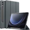 JETech Custodia per Samsung Galaxy Tab S9 FE Plus, Gray | Cover TPU morbido, Porta S Pen, Supporto Tri-fold, Auto Svegliati/Sonno
