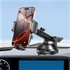 Generic Supporto per telefono da auto con base a ventosa regolabile per cruscotto e parabrezza, per smartphone e GPS, guida stabile a mani libere