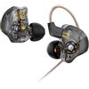 Yinyoo CCZ NC01 Gospel HiFi Auricolari in-ear IEM 10 mm Dual Magnetic DD Gaming Earbuds Cuffie cablate con cavo staccabile OFC a 2 pin per musica (nero chiaro)