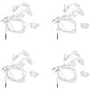BRIUERG 4X impermeabile in-ear cuffie auricolari per MP3 MP4 subacqueo bianco