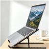 Generic Supporto regolabile per computer portatile in lega di alluminio per scrivania, con altezza a 6 livelli, nero