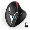 Zeerkeer Mouse Wireless Mouse Ergonomico Wireless Gamer Può essere Caricato È possibile personalizzare i tasti di scelta rapida Portare 8 Chiavi e 5 Livelli DPI Regolabili Connessione Bluetooth(nero)