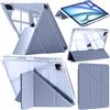 A-BEAUTY Custodia Compatibile con iPad Air 13 Pollici M4/M3/M2 (2026/2025/2024), iPad Pro 12.9 2022/2021/2020/2018 con Portapenne, Chiaro Antiurto, Supporto Pieghevole a Y 6 in 1, Lavanda