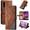 QiongniAN Cover per Samsung Galaxy A7 2018,Custodia per Samsung SM-A750GN/DS Galaxy A7 2018 / SM-A750FN/DS SM-A750F/DS SM-A750FN SM-A750C Custodia Protettiva in Pelle Case Cover Brown